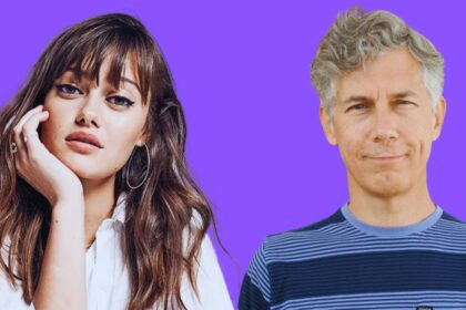 Ella Purnell on left and Chris Parnell on right.