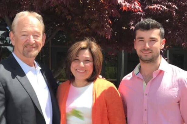 Nick Dorka with his father and mother.