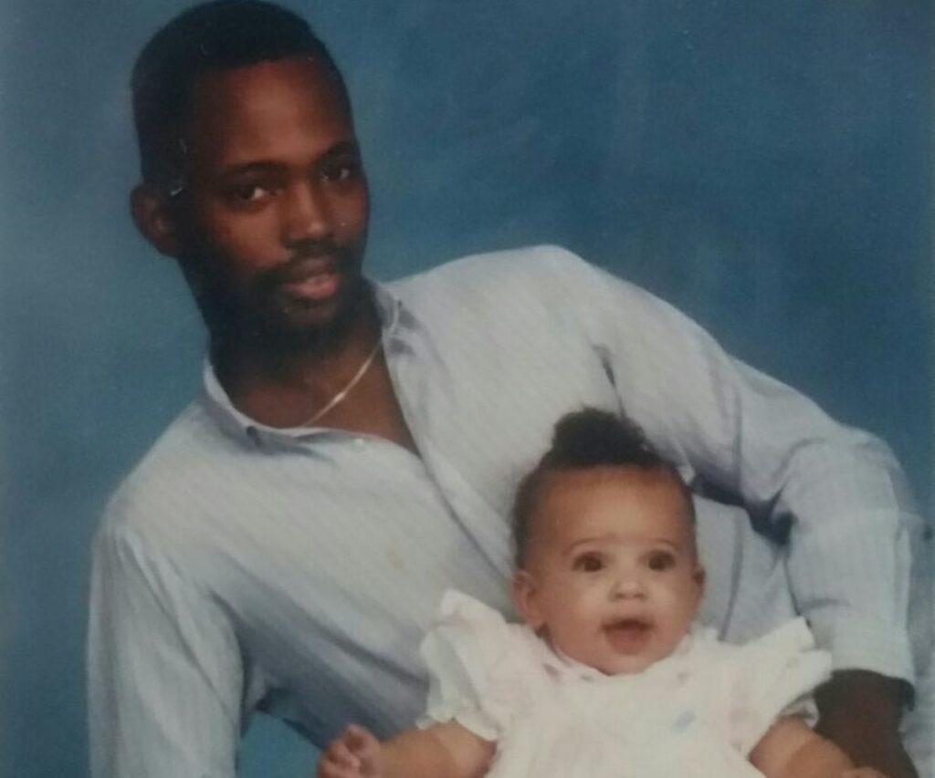 Christie Leverette and her father.