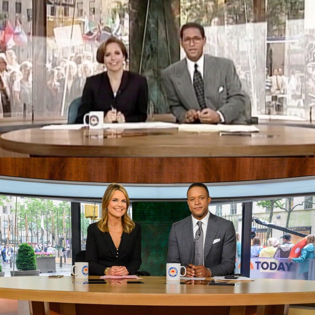 Craig Melvin and Bryant Gumbel with their co-host. 