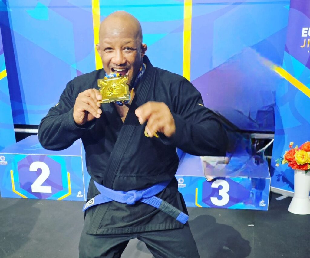 Melvin Boomer's won gold medal in jiu jitsu.