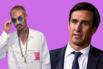 Daniel Johns on the left side and Andrew Johns in the right side